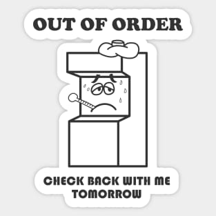 Out of Order at the Arcade Sticker
